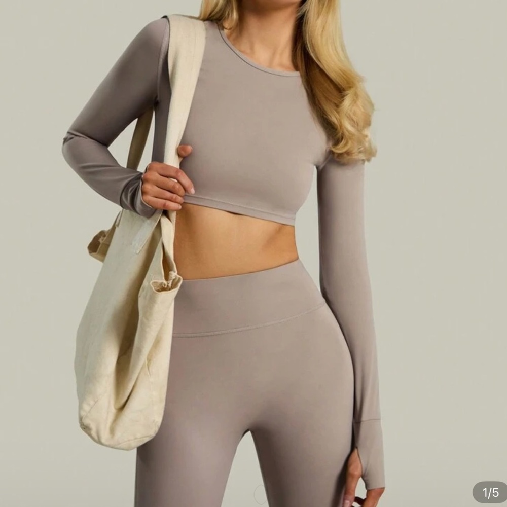 Long Sleeve Crop Top with thumb holes